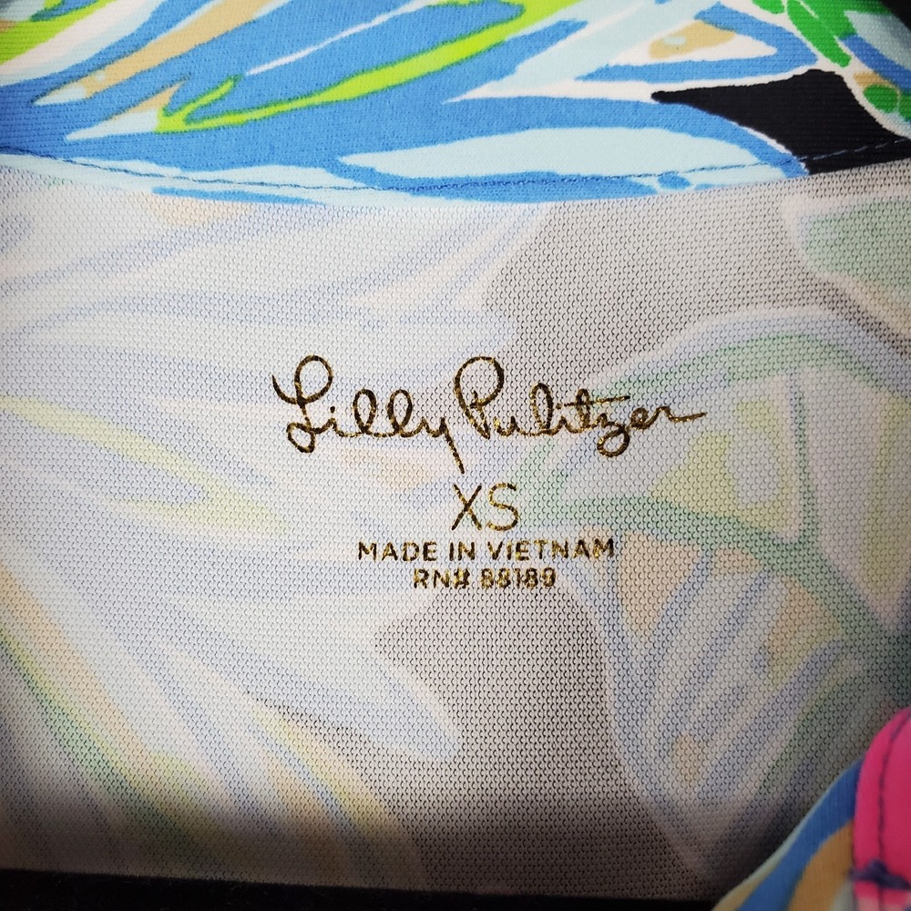 Lilly Pulitzer Brickell Dress Womens XS Pink Floral Print Nylon Stretch Upf 50+ - Picture 7 of 12